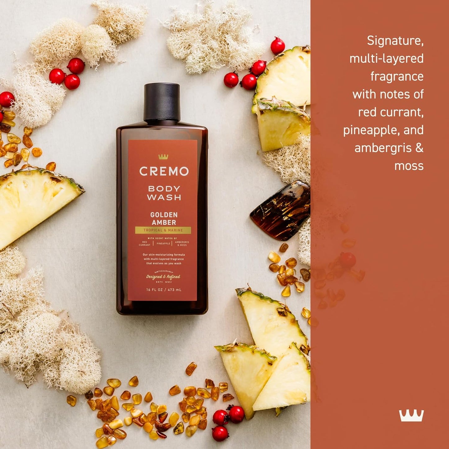 Golden Amber Men's Premium Body Wash