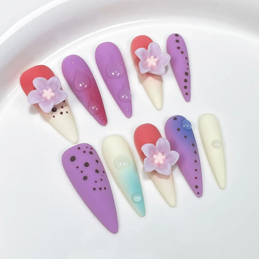'Blossom' Pastel Long Almond Set